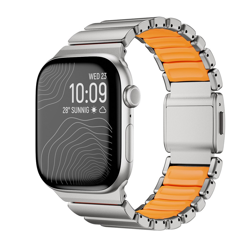 Apple Watch 44mm Zore KRD-151 Metal Silikon Kordon