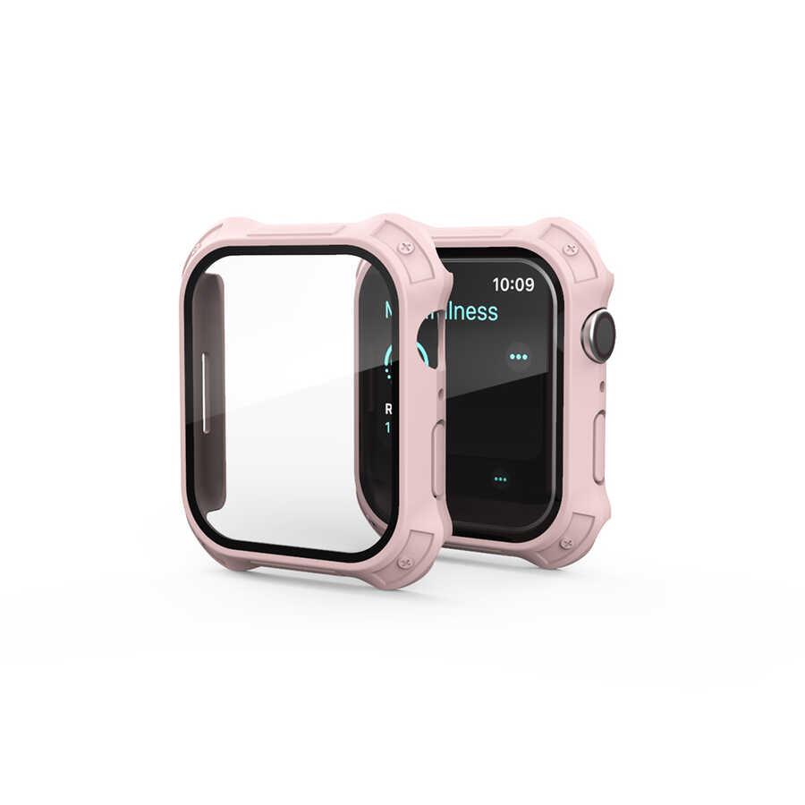 Apple Watch 7 45mm Tank Zırh Kasa ve Mat Görünümlü Ekran Koruyucu Zore Watch Gard 11