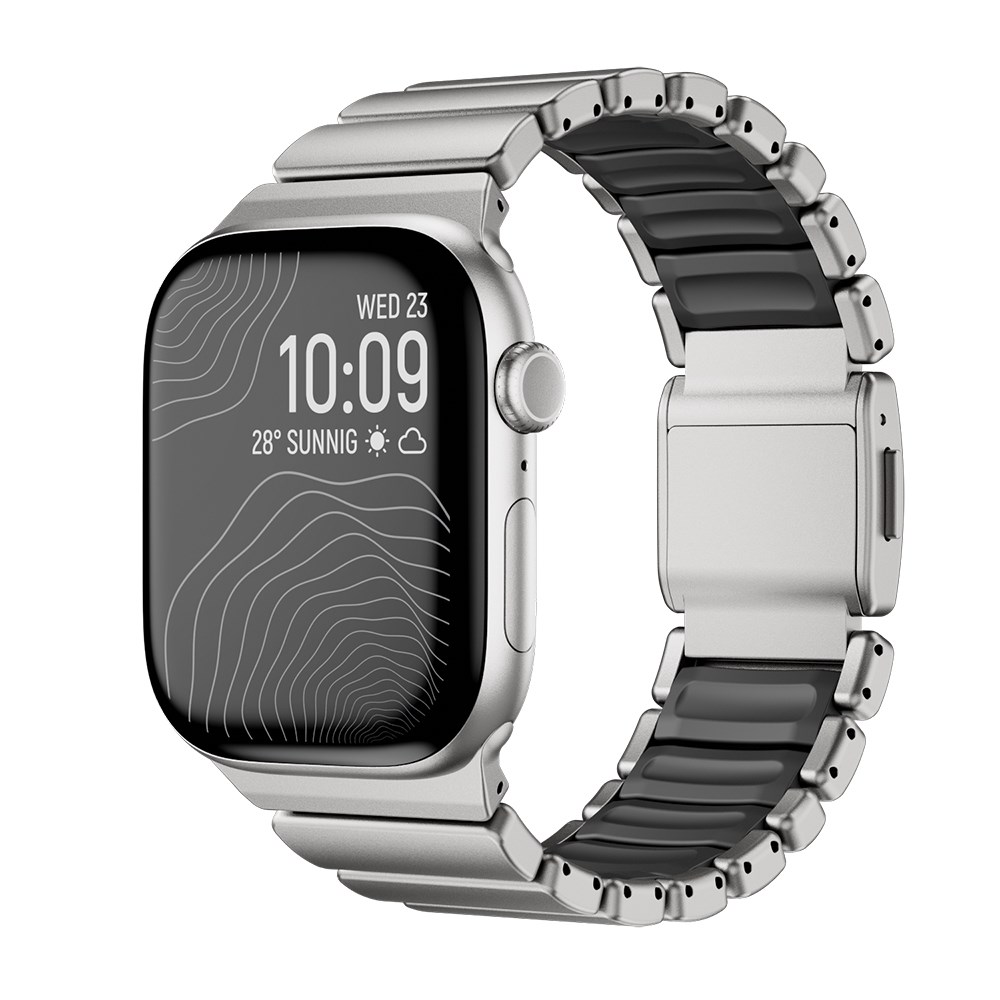 Apple Watch 7 45mm Zore KRD-149 Metal Silikon Kordon