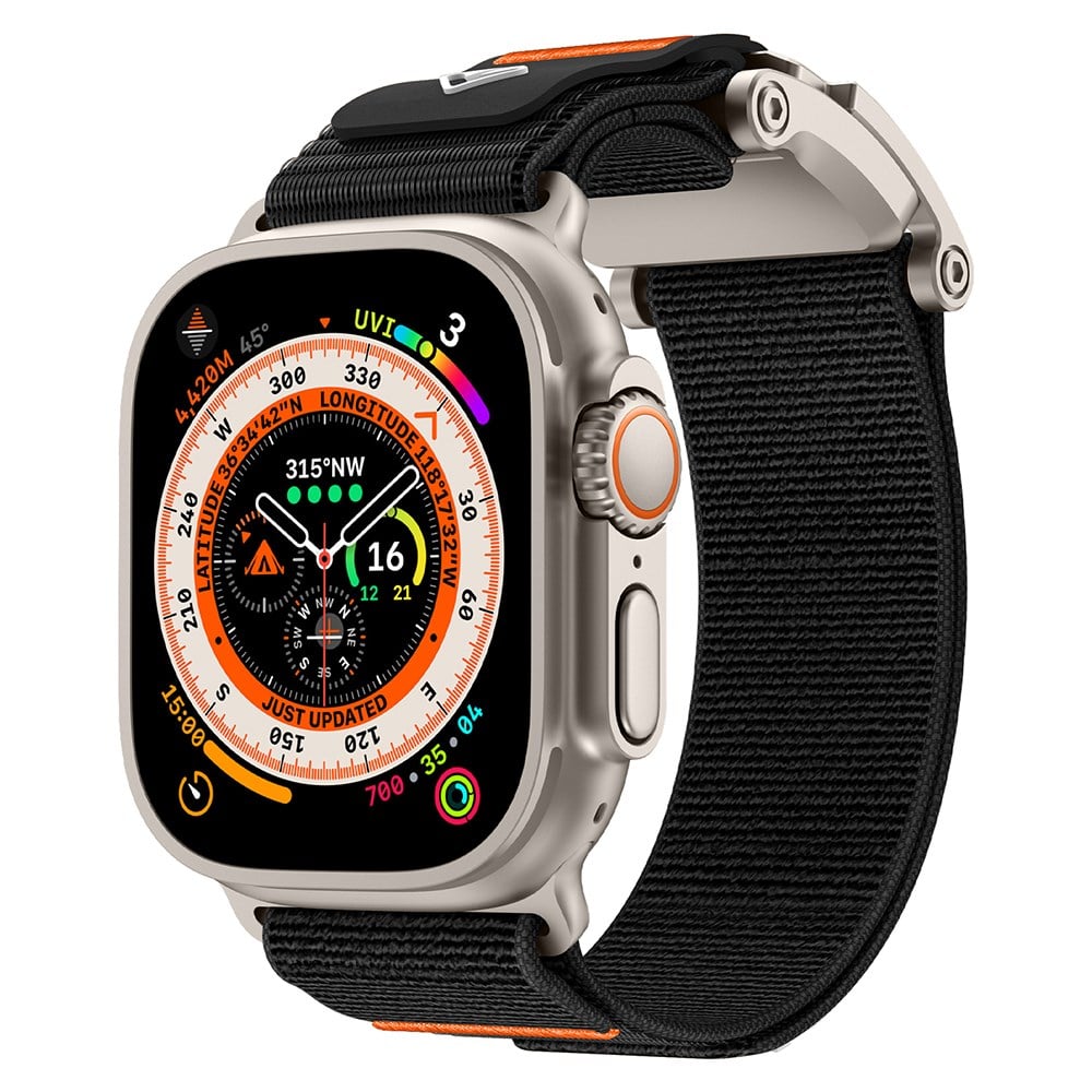 Apple Watch 7 45mm Zore KRD-154 Naylon Kumaş Hasır Örgülü Kordon