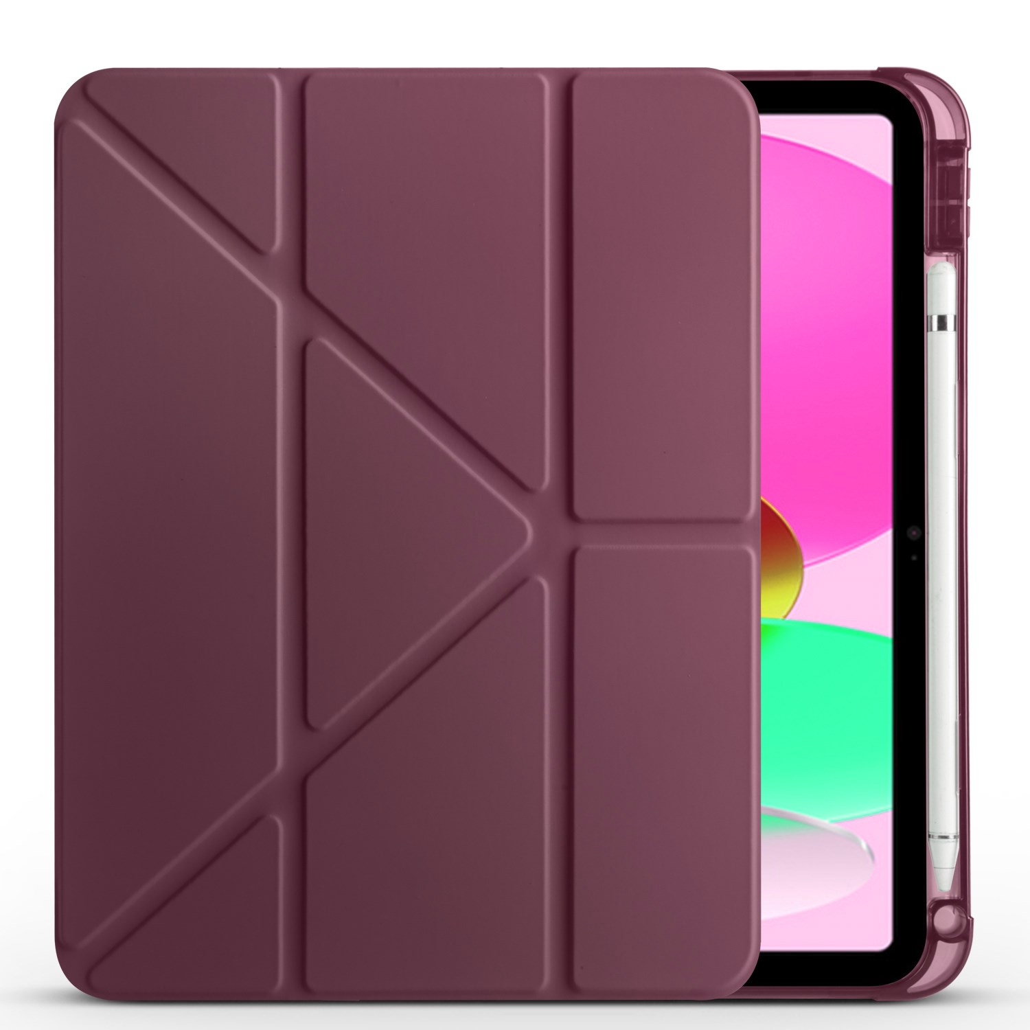 Apple iPad 10.9 2022 (10.Nesil) Kılıf Zore Tri Folding Kalem Bölmeli Standlı Kılıf