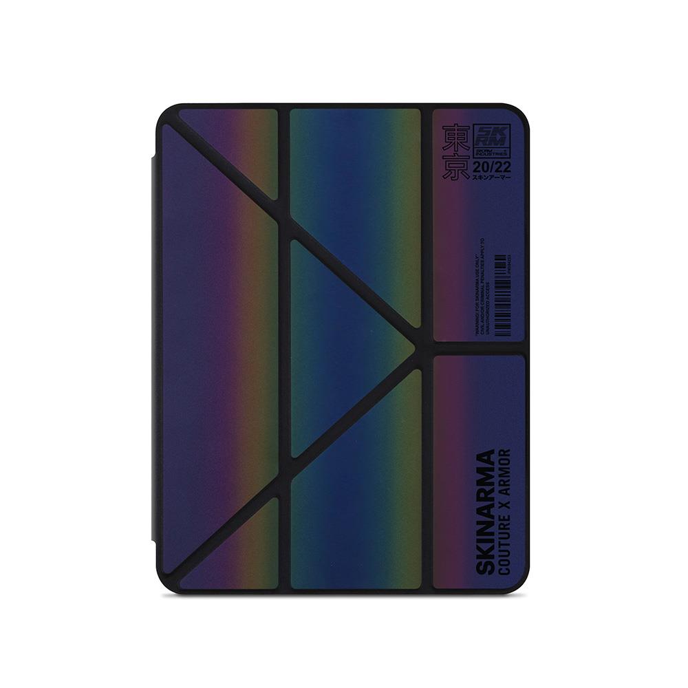 Apple iPad Air 10.9 2020 (4.Nesil) Kılıf SkinArma Holografik Tasarımlı Arkası Şeffaf Çıkarılabilir Magnetik Kira Kobai Kılıf