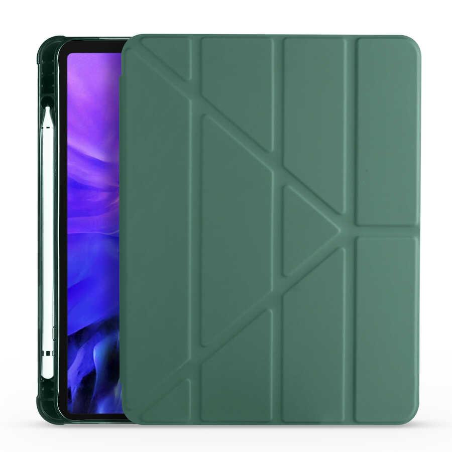 Apple iPad Air 10.9 2020 (4.Nesil) Kılıf Zore Tri Folding Kalem Bölmeli Standlı Kılıf