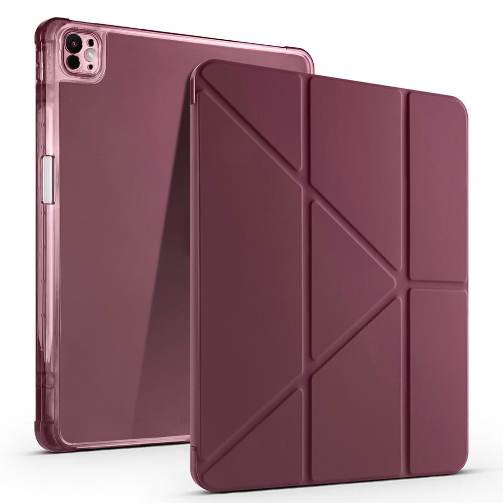 Apple iPad Pro 13 2024 Kılıf Zore Tri Folding Kalem Bölmeli Standlı Kılıf