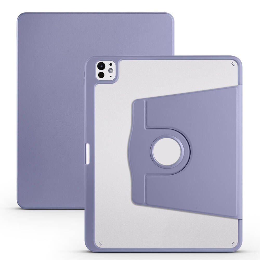 Apple iPad Pro 13 2025 M5 Kılıf Zore Termik Kalem Bölmeli Dönebilen Standlı Kılıf