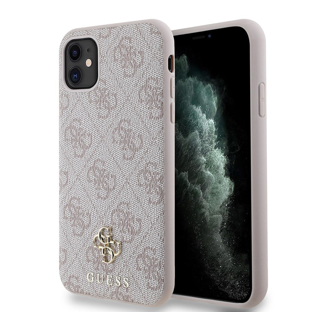 Apple iPhone 12 Kılıf Guess Orjinal Lisanslı M-safe Şarj Özellikli Small 4G Classic Kapak