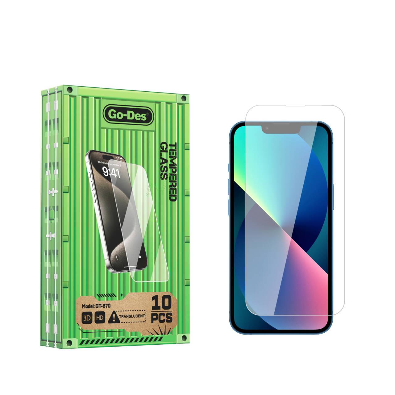 Apple iPhone 13 Go Des Parmak İzi Bırakmayan 9H Oleofobik Bom Glass Ekran Koruyucu