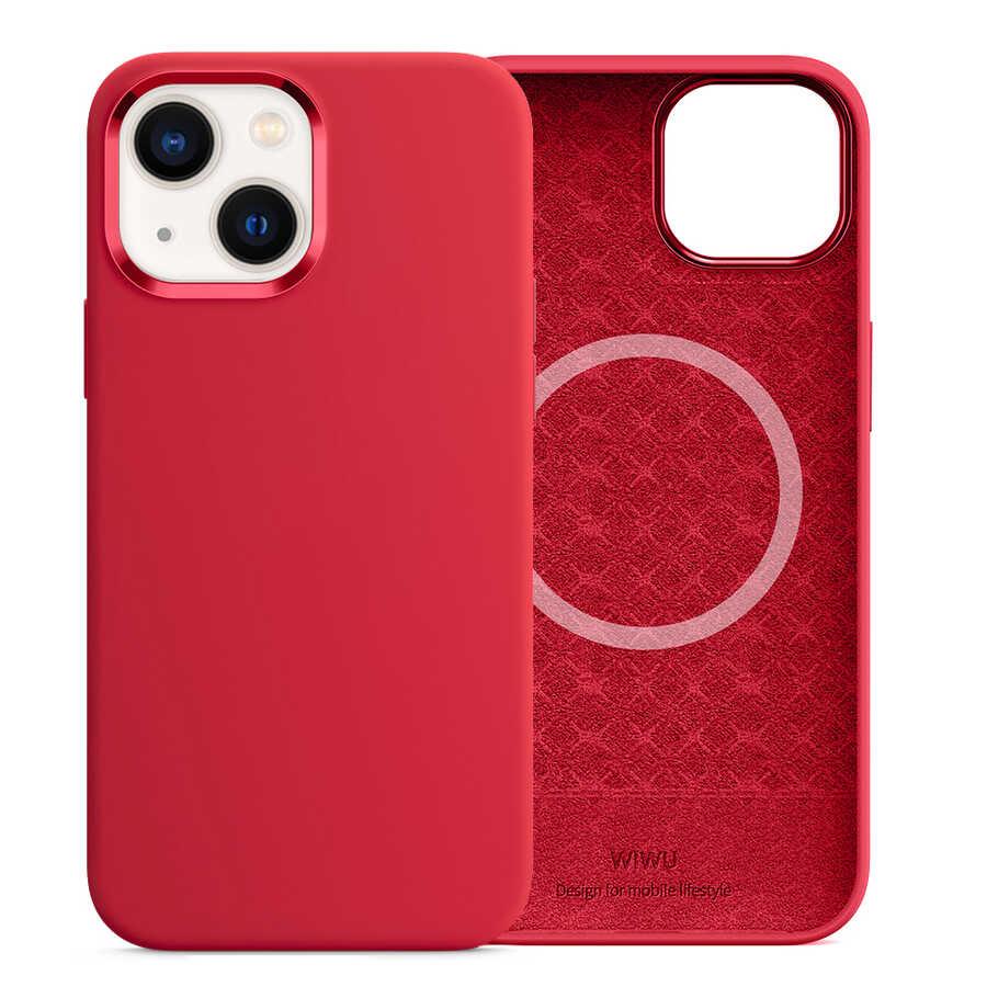 Apple iPhone 13 Kılıf Wiwu M-safe Magnetic Silikon Kapak