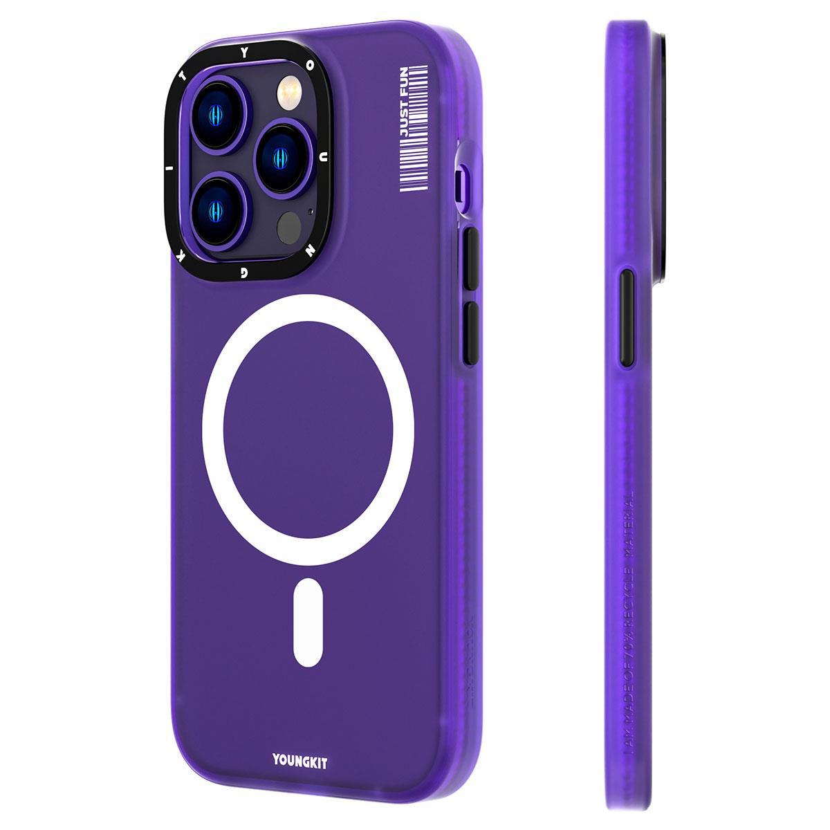 Apple iPhone 13 Pro Kılıf M-safe Şarj Özellikli Youngkit Colored Sand Serisi Kapak