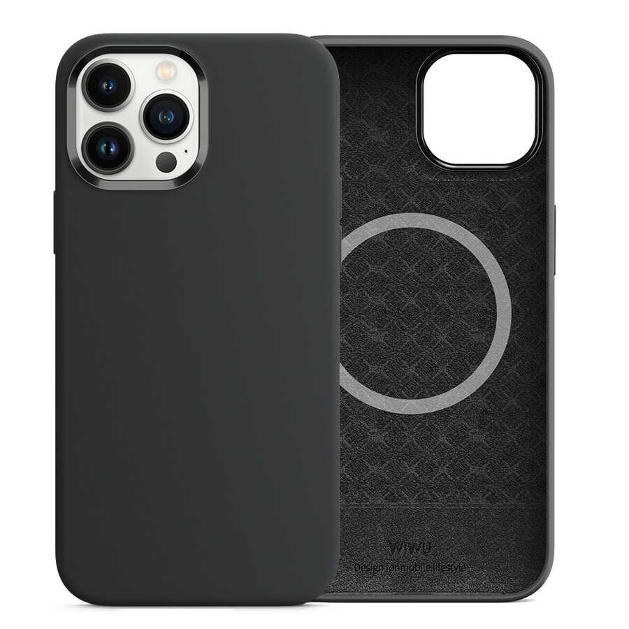 Apple iPhone 13 Pro Max Kılıf Wiwu M-safe Magnetic Silikon Kapak