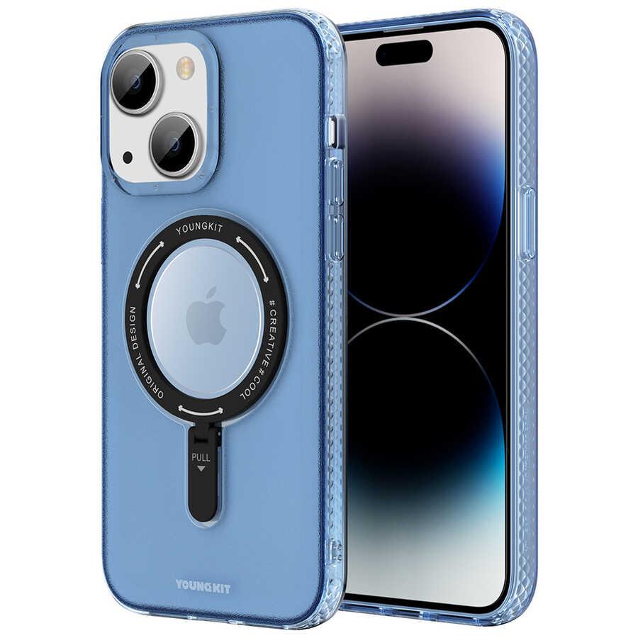 Apple iPhone 14 Kılıf M-safe Şarj Özellikli Youngkit Rock Serisi Kapak