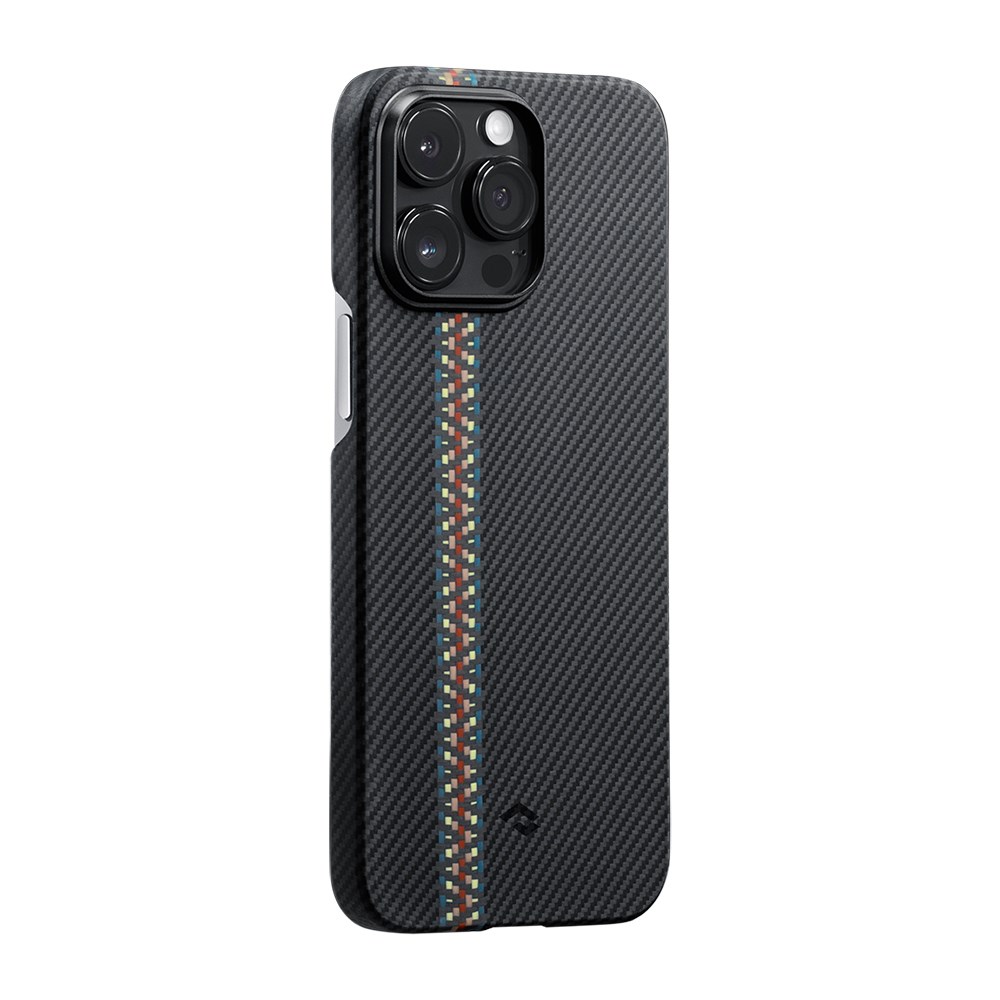Apple iPhone 14 Pro Kılıf M-safe Şarj Özellikli 600D Aramid Fiber Pitaka Tactile Woven Orchestra Serisi Rhapsody Kapak