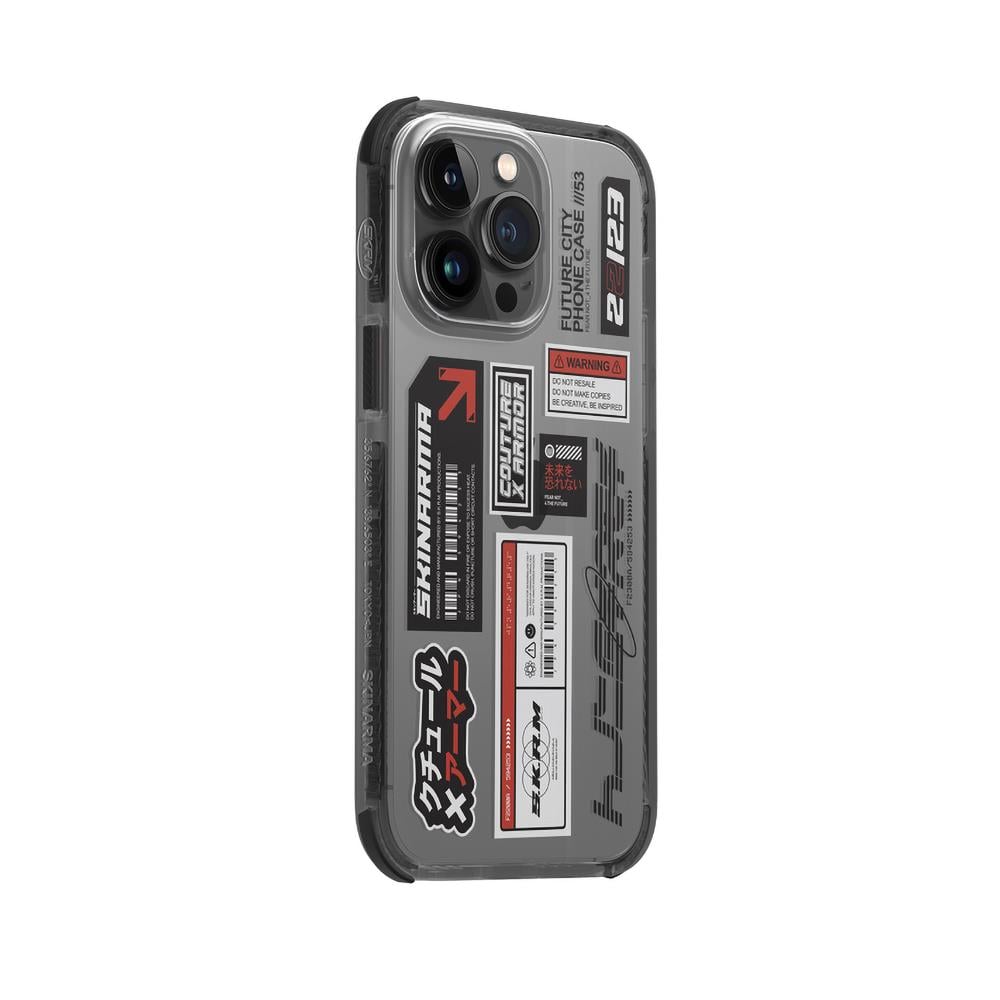 Apple iPhone 14 Pro Kılıf SkinArma Şeffaf Desenli Kaze Kapak
