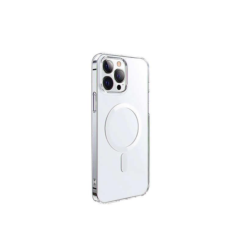 Apple iPhone 14 Pro Max Wiwu M-safe Şarj Özellikli Lens Korumalı Şeffaf Silikon Kapak
