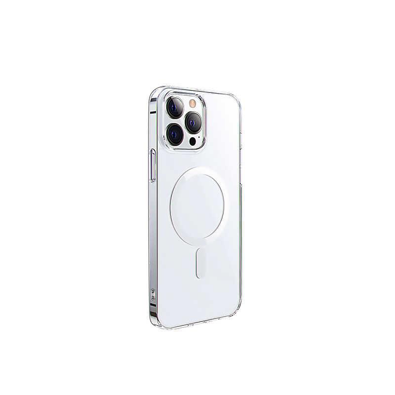 Apple iPhone 14 Pro Wiwu M-safe Şarj Özellikli Lens Korumalı Şeffaf Silikon Kapak