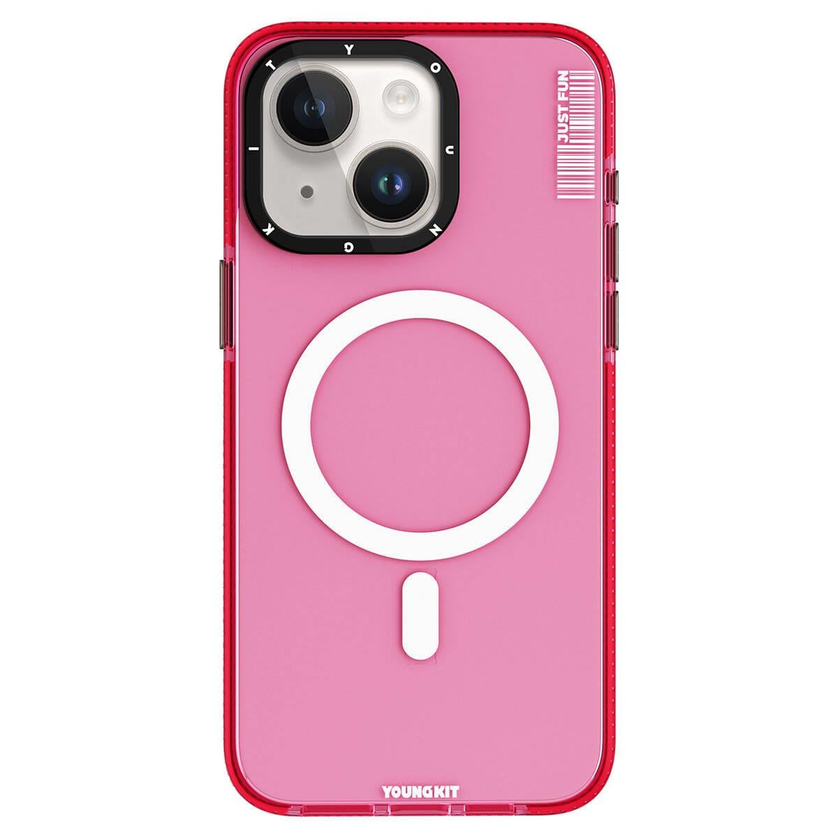 Apple iPhone 15 Kılıf M-safe Şarj Özellikli YoungKit Crystal Color Serisi Kapak