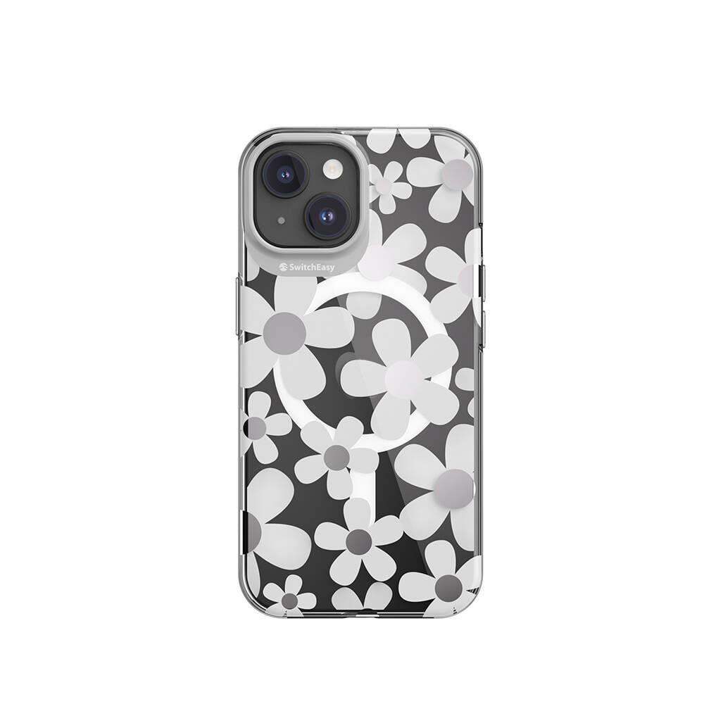 Apple iPhone 15 Kılıf M-safe Şarj Özellikli Çift IMD Baskılı Lisanslı Switcheasy Artist-M Fleur Kapak