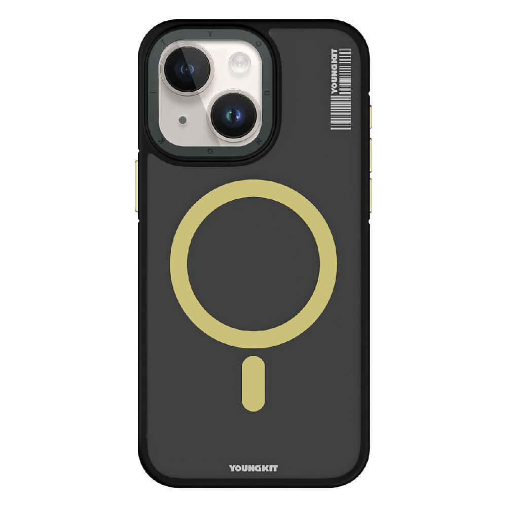 Apple iPhone 15 Plus Kılıf M-safe Şarj Özellikli Youngkit Rock Sand Serisi Kapak