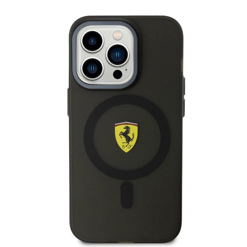 Apple iPhone 15 Pro Kılıf Ferrari Orjinal Lisanslı M-safe Şarj Özellikli Kontrast Bumper Kapak