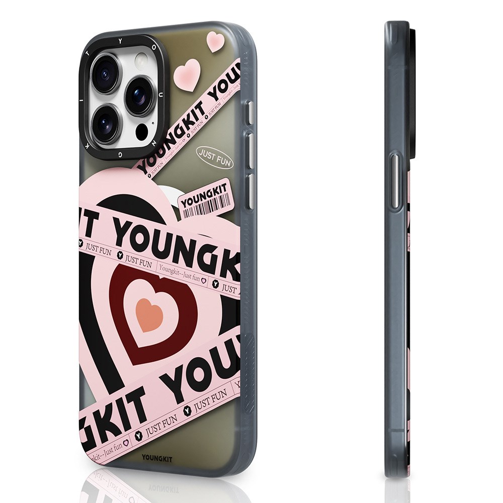 Apple iPhone 15 Pro Kılıf M-safe Şarj Özellikli Airbagli Çift Katmanlı Youngkit Flipped Serisi Kapak