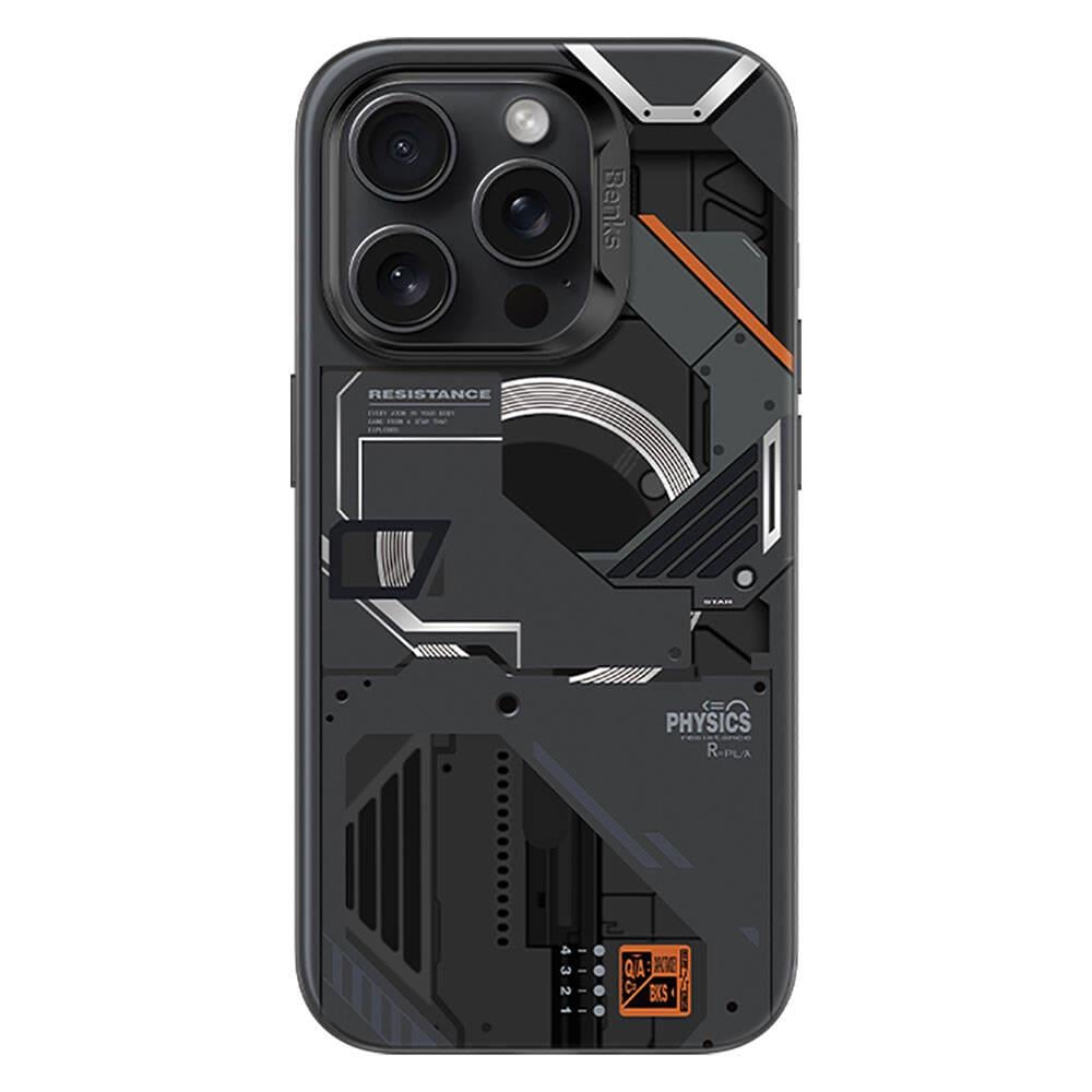 Apple iPhone 15 Pro Kılıf M-safe Şarj Özellikli Mekanik Tasarımlı Benks Perspective Serisi Kapak
