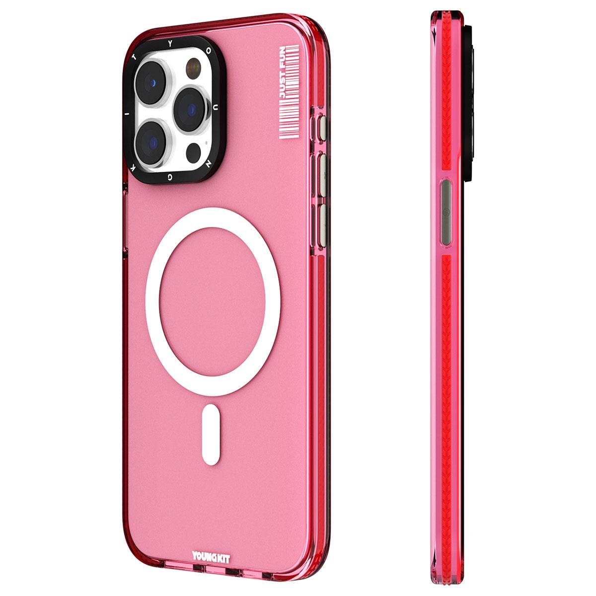 Apple iPhone 15 Pro Kılıf M-safe Şarj Özellikli YoungKit Crystal Color Serisi Kapak