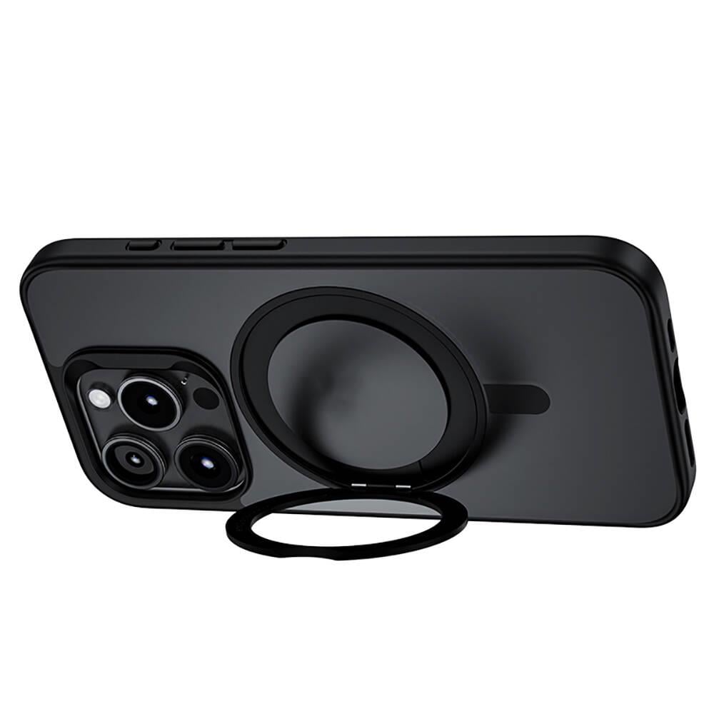 Apple iPhone 15 Pro Kılıf M-safe Şarj Özellikli Standlı Zore Samara Kapak