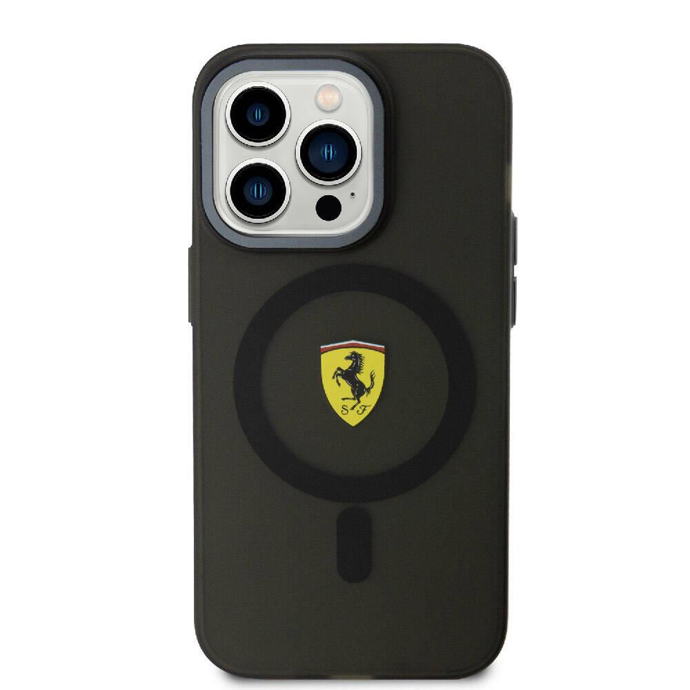 Apple iPhone 15 Pro Max Kılıf Ferrari Orjinal Lisanslı M-safe Şarj Özellikli Kontrast Bumper Kapak