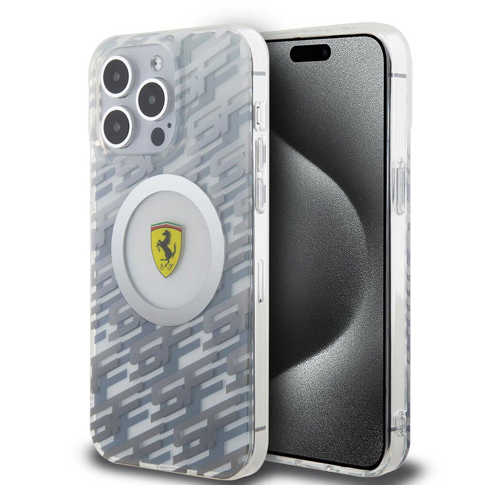 Apple iPhone 15 Pro Max Kılıf Ferrari Orjinal Lisanslı M-safe Şarj Özellikli Multi SF Kapak