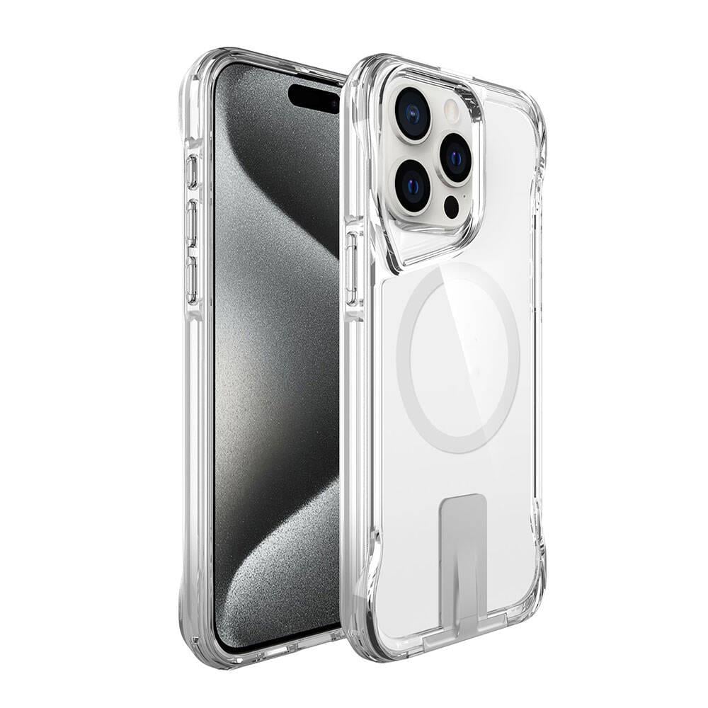 Apple iPhone 15 Pro Max Kılıf M-safe Şarj Özellikli Zore T-Max Standlı Kapak