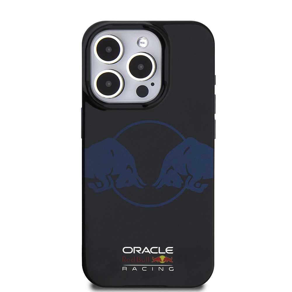 Apple iPhone 15 Pro Max Kılıf Redbull Orjinal Lisanslı M-safe Şarj Özellikli IML Çift Boğa Baskılı Sert PC Kapak