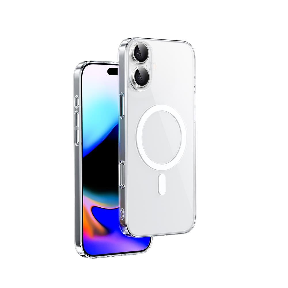 Apple iPhone 16 Kılıf M-safe Şarj Özellikli Wiwu YXK-207 Invisible Pro Sert PC Kapak