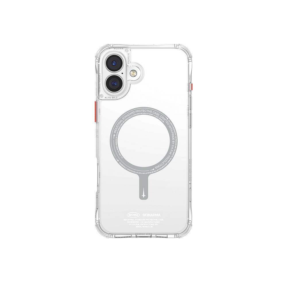 Apple iPhone 16 Plus Kılıf M-safe Şarj Özellikli Şeffaf Airbag Tasarımlı Skinarma Saido Kapak
