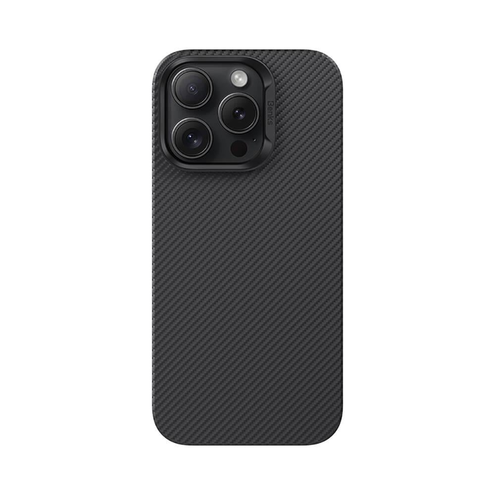 Apple iPhone 16 Pro Kılıf Benks M-safe Şarj Özellikli Magnetik ArmorAir 600D Kevlar Fiber Kapak
