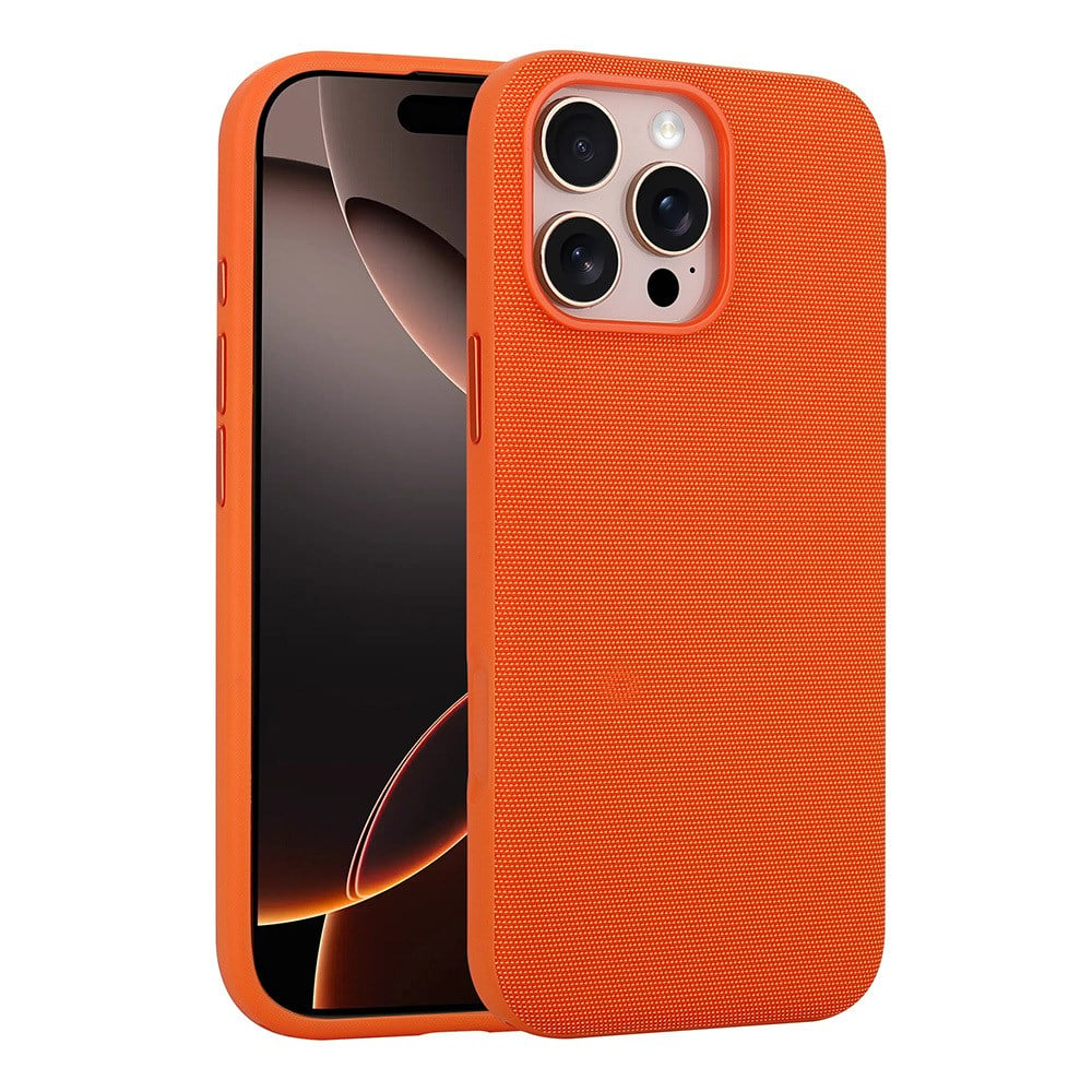 Apple iPhone 16 Pro Kılıf M-Safe Şarj Özellikli Kumaş Tasarımlı Zore Miami Sert PC Kapak