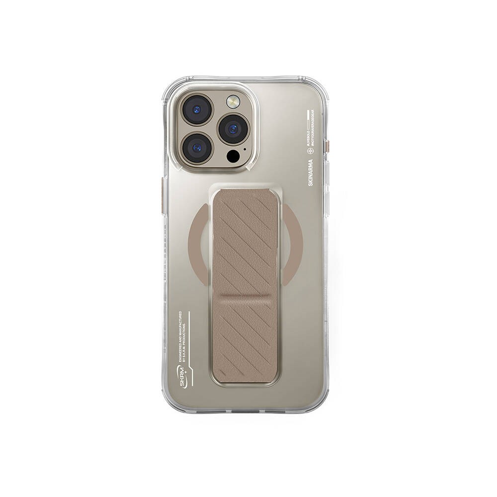 Apple iPhone 16 Pro Kılıf M-safe Şarj Özellikli Teknoloji Desenli Standlı Skinarma Axon Kapak