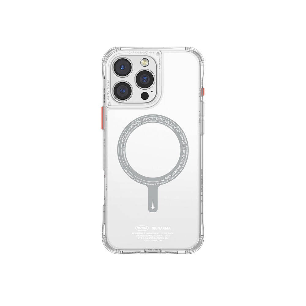 Apple iPhone 16 Pro Kılıf M-safe Şarj Özellikli Şeffaf Airbag Tasarımlı Skinarma Saido Kapak
