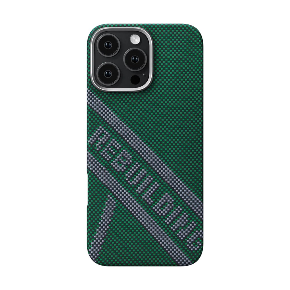 Apple iPhone 16 Pro Kılıf M-safe Şarj Özellikli Aramid Fiber Re-TROS Tasarımlı Pitaka Tactile Woven Rebuilding Serisi Kapak