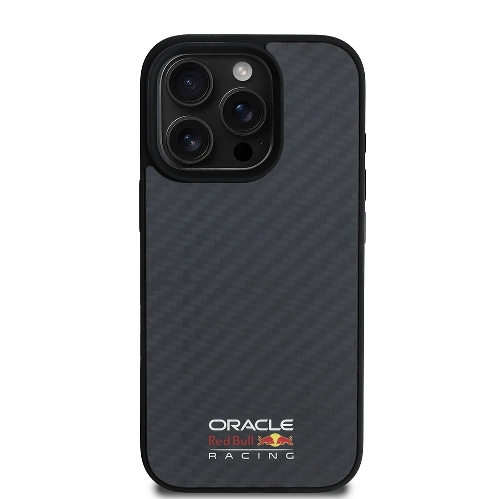 Apple iPhone 16 Pro Kılıf Redbull Orjinal Lisanslı M-safe Şarj Özellikli Karbon Fiber Tasarımlı Parlayan Logolu Kapak
