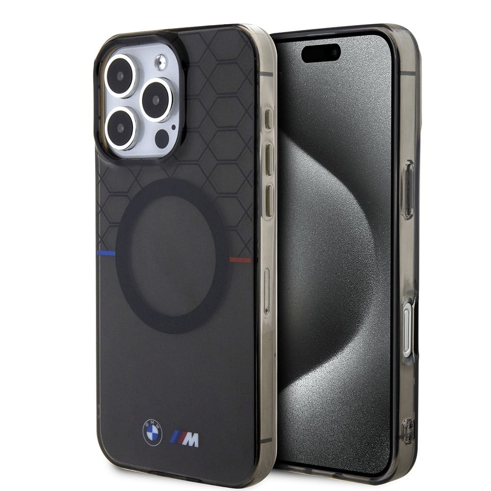 Apple iPhone 16 Pro Max Kılıf BMW Magsafe Şarj Özellikli Transparan M Dizayn Orjinal Lisanslı Kapak