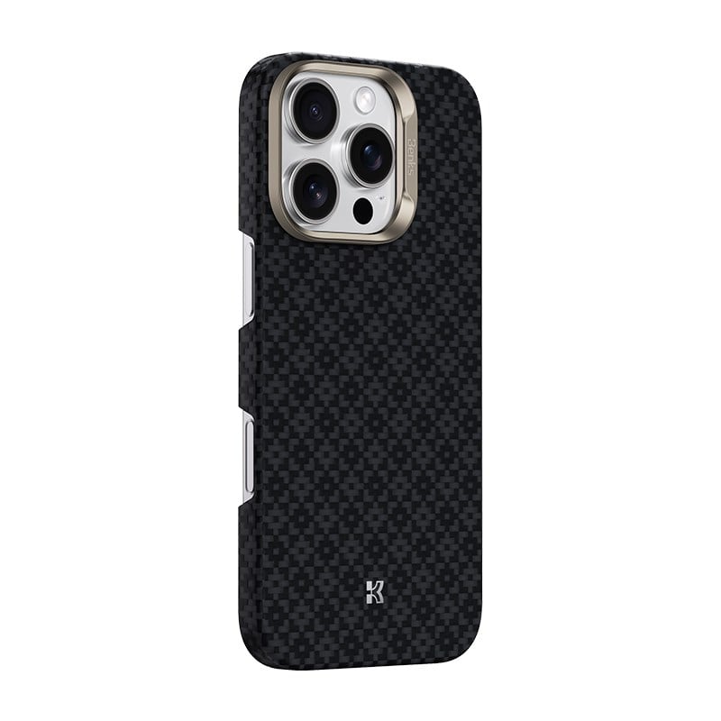 Apple iPhone 16 Pro Max Kılıf M-Safe Şarj Özellikli Benks ArmorAir ArmorGrid Serisi Kevlar Kapak
