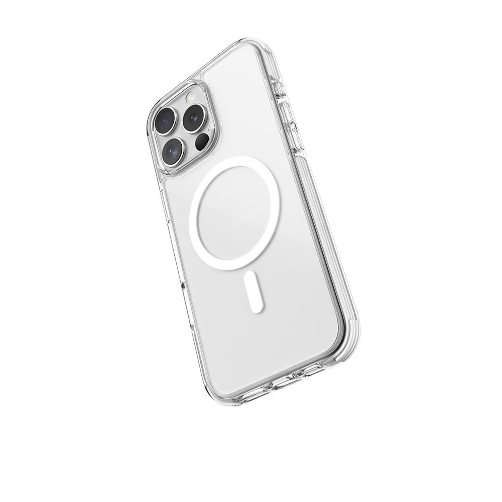 Apple iPhone 16 Pro Max Kılıf M-safe Şarj Özellikli Airbag Tasarımlı Raptic Clear Serisi Şeffaf Kapak