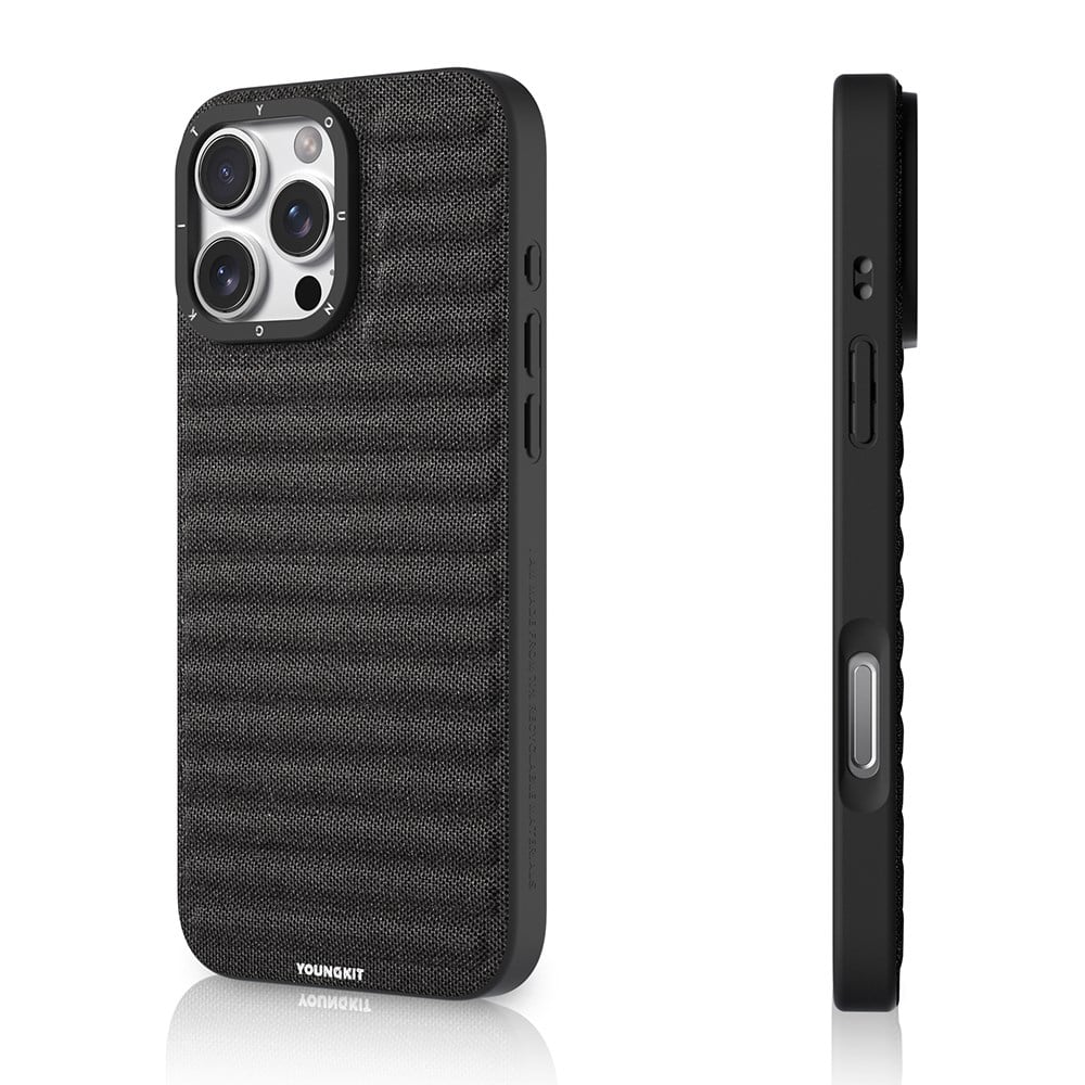 Apple iPhone 16 Pro Max Kılıf M-safe Şarj Özellikli Karbon Fiber Benks Montage Hybrid ArmorPro Kevlar Kapak