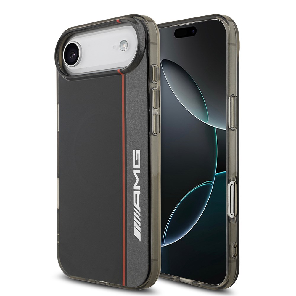 Apple iPhone 17 Air Kılıf AMG Orjinal Lisanslı M-safe Şarj Özellikli IML Baskı Logolu Çift Katmanlı Bow Lines Kapak