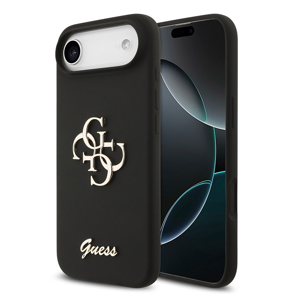 Apple iPhone 17 Air Kılıf Guess Orjinal Lisanslı Grained Yazı Logolu Kapak