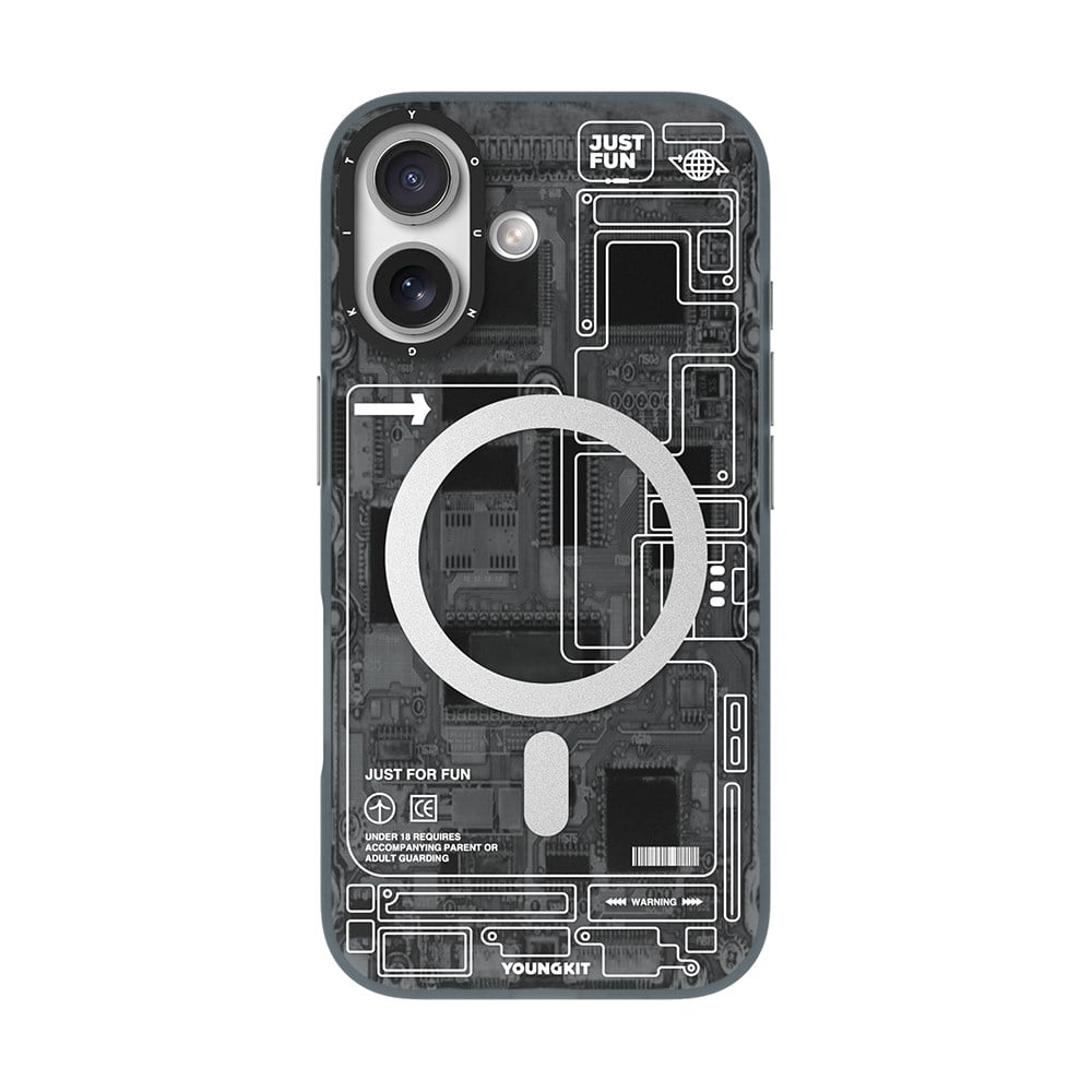 Apple iPhone 17 Kılıf M-safe Şarj Özellikli Kamera Denetim Butonlu Youngkit Technology Serisi Kapak