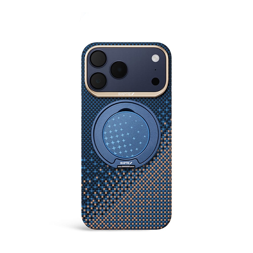 Apple iPhone 17 Pro Kılıf Raptic 2in1 Bundle Kit Aramid Skin Serenity Serisi Stand ve Kapak