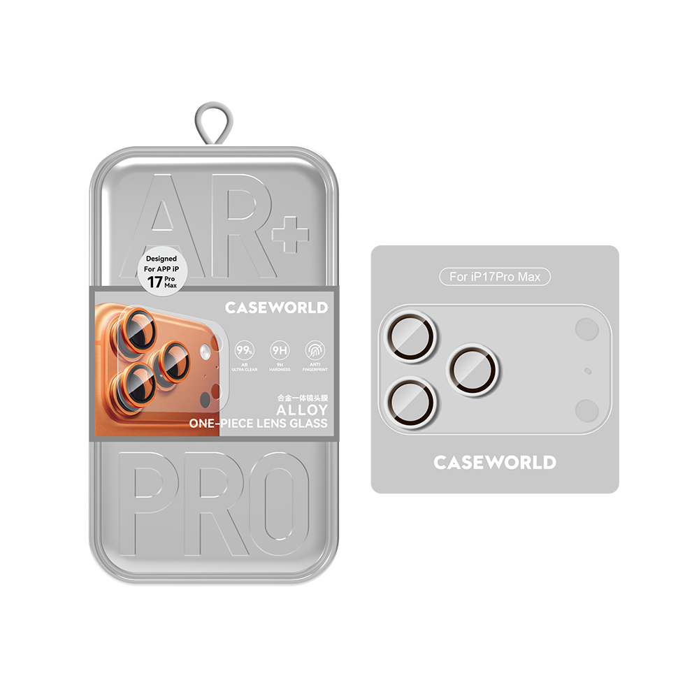 Apple iPhone 17 Pro Max CaseWorld Alloy One-Piece Serisi Anti Reflective Kamera Lens Koruyucu