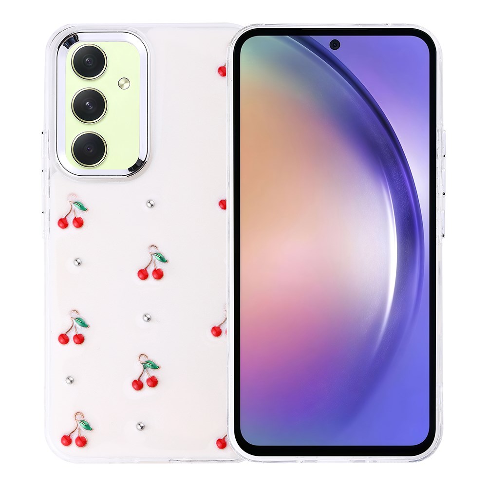Galaxy A54 Kılıf Airbag Tasarımlı Simli Şeffaf Zore Kutup Kapak