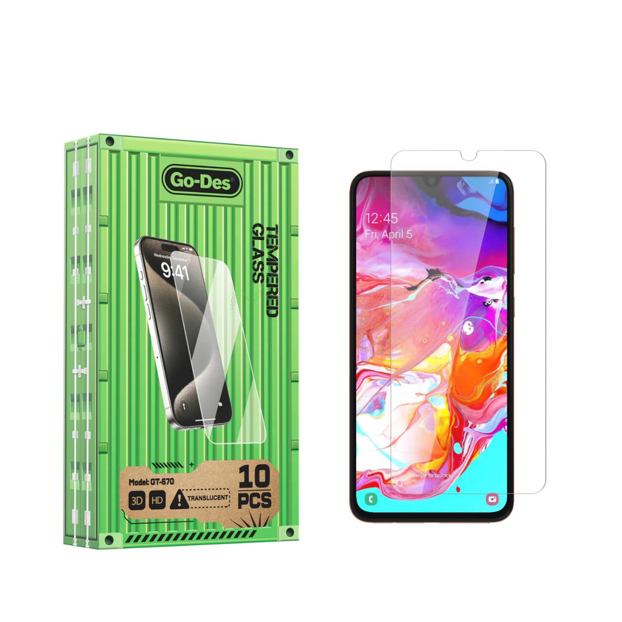 Galaxy A70 Go Des Parmak İzi Bırakmayan 9H Oleofobik Bom Glass Ekran Koruyucu
